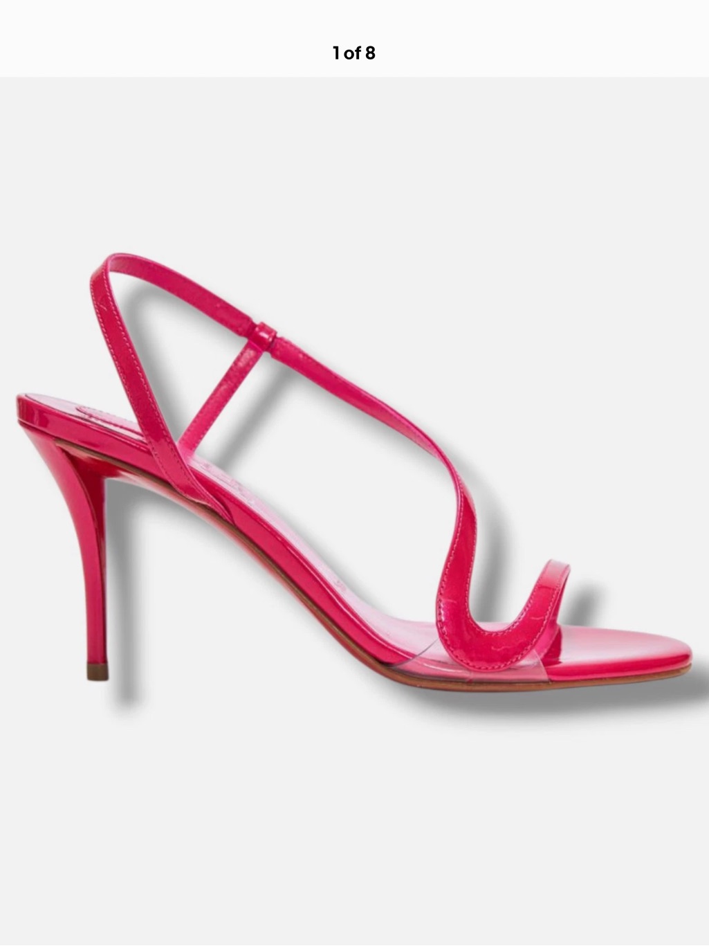 Christian Louboutin Patent Hot Pink Strappy Stiletto Sandal